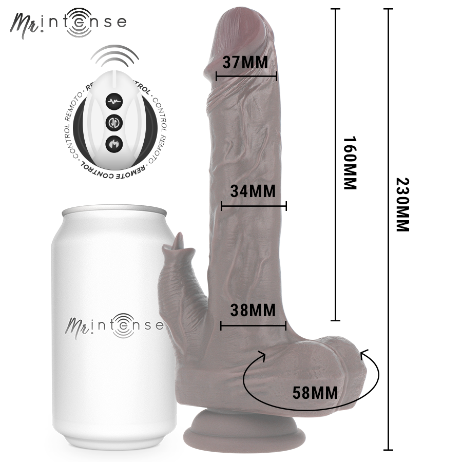MR INTENSE - MORGAN BONECA REALISTA MULTIFUNCIONAL COM VIBRAÇÃO E CONTROLE REMOTO PARA CIMA E PARA BAIXO 23 CM -O- 3,5 CM
