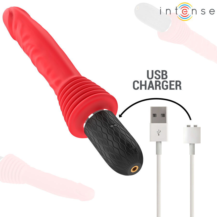 INTENSE - CYNTHIA VIBRADOR DE IMPULSO COM CONTROLE REMOTO E AQUECIMENTO