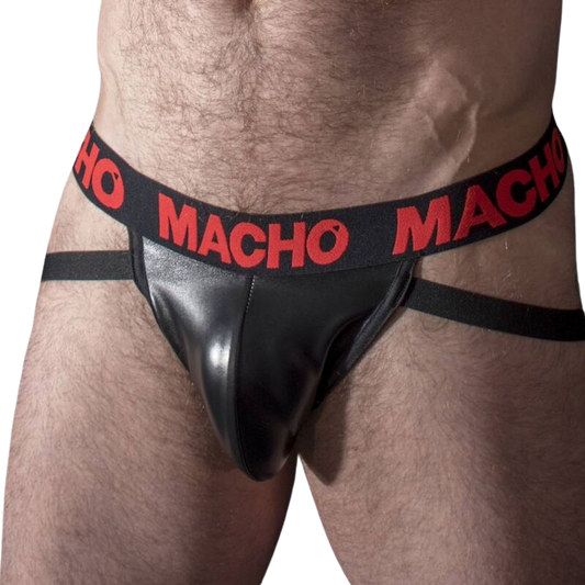 MACHO - MX25RC JOCK COURO VERMELHO L