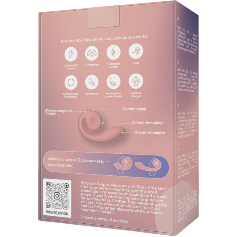 SNAIL VIBE - ESTIMULADOR DUPLO GIZI ROSA