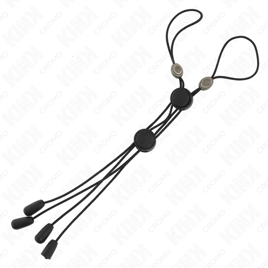 KINK - GRAMPOS DE MAMILOS DETALHES PRETOS COM ELÁSTICO PRETO