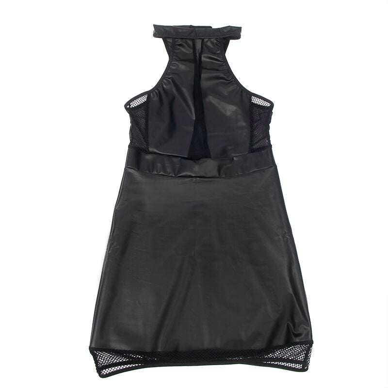 SUBBLIME - 955489 VESTIDO DECOTE HALTER COM TRANSPARÊNCIAS PRETO L/XL