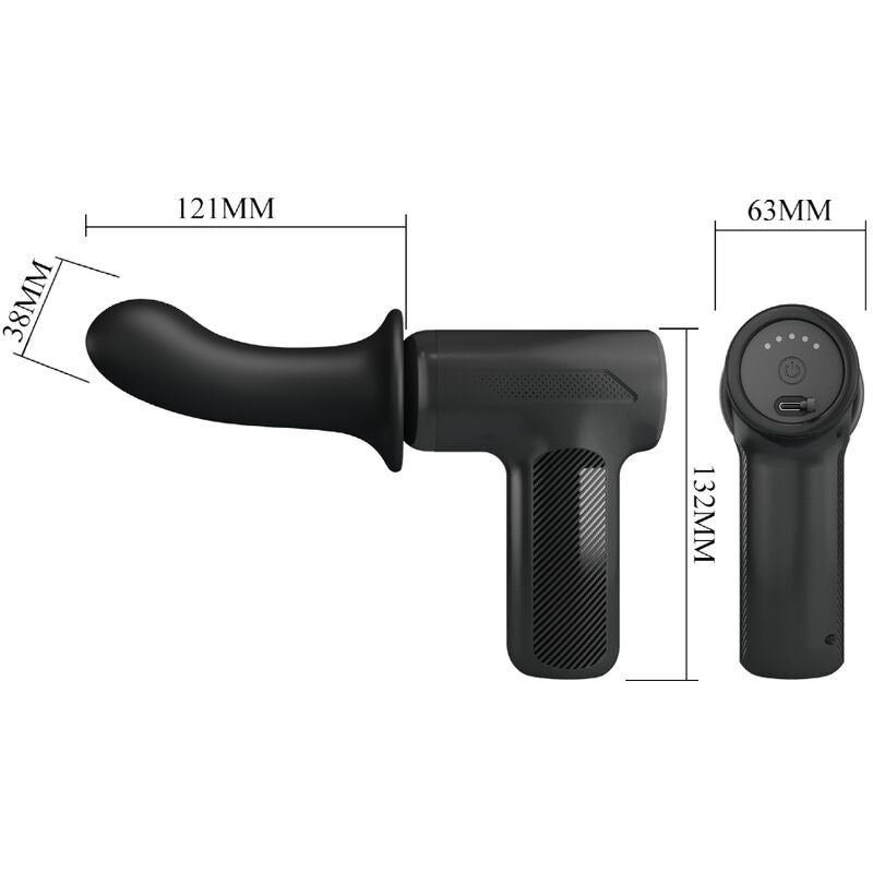 PRETTY LOVE - DJ DOCTOR MASSAGER 5 CONFIGURAÇÕES PRETO