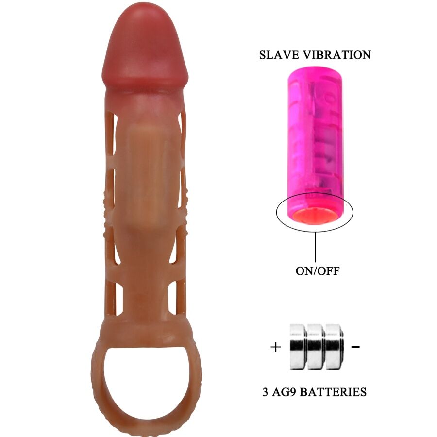 PRETTY LOVE - MANGA VIBRATÓRIA PARA PÊNIS PRESTON 18 CM