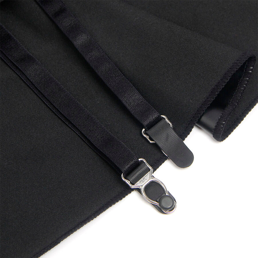 SUBBLIME - 957711 VESTIDO DE COURO COM ZÍPER DE RENDA PRETO L/XL