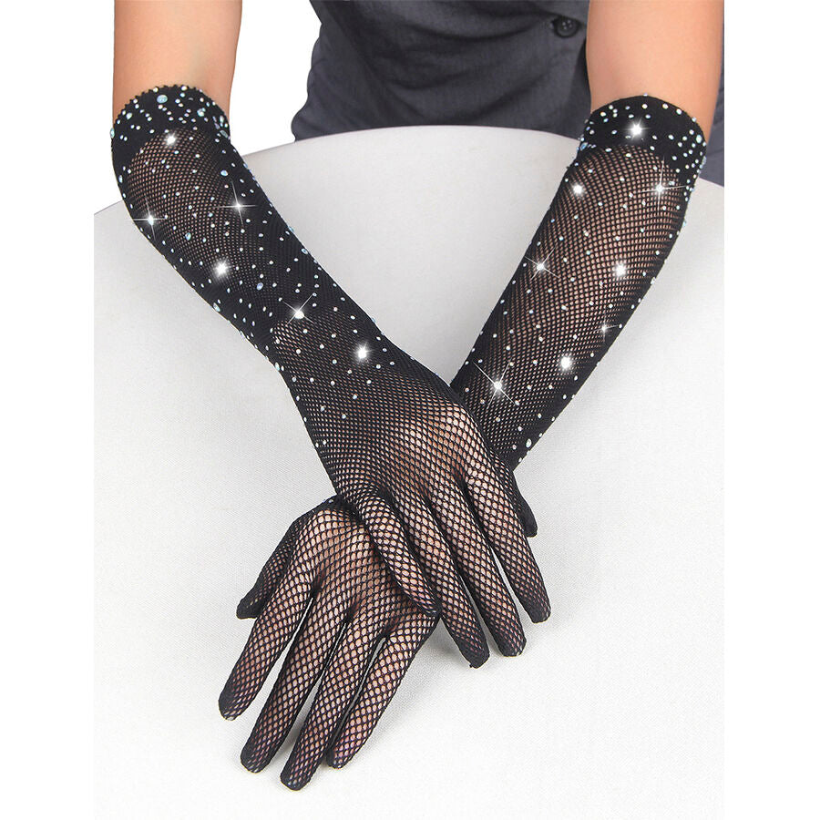 SUBBLIME - 957469 LUVAS SHINE TRANSPARENTES PRETAS S/M