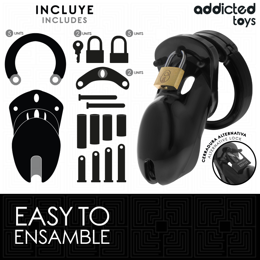 ADDICTED TOYS LOCKED - GAIOLA PARA PÊNIS FORBIDDEN VAULT 10 CM