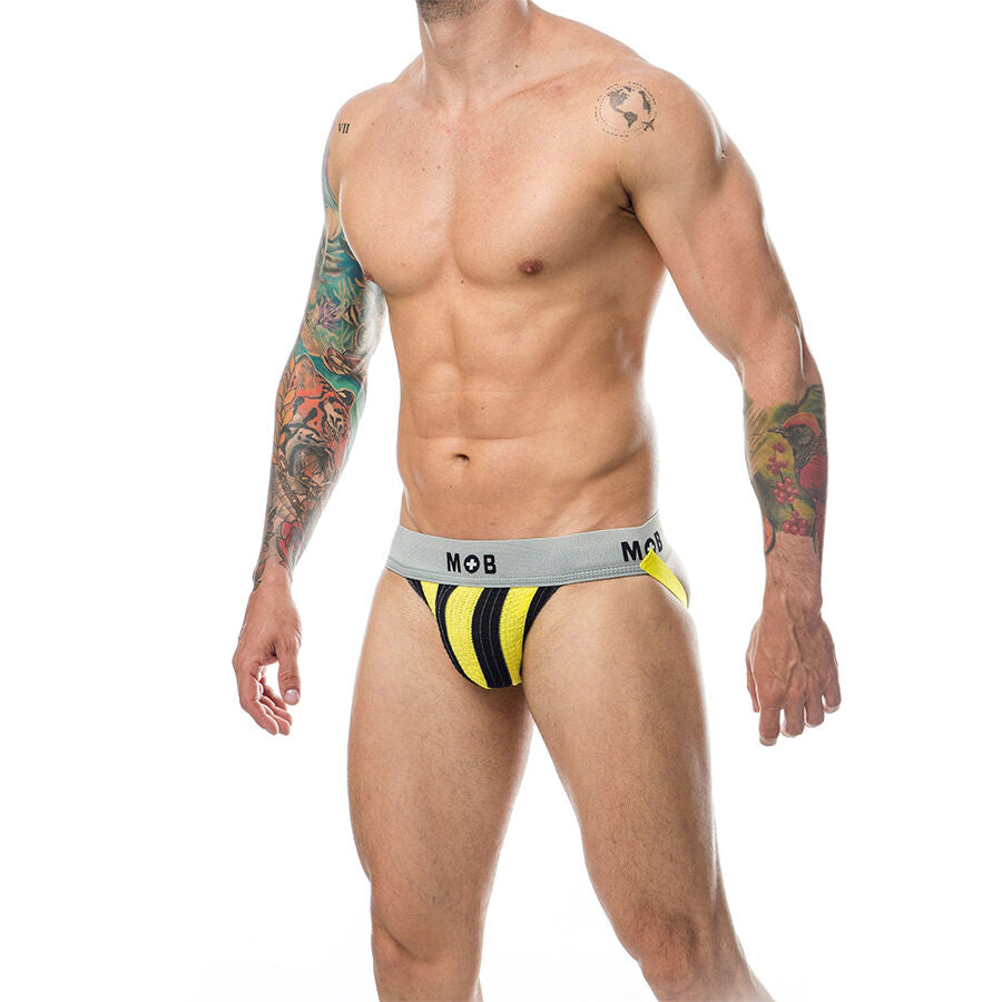 MOB - CALÇA CLASSIC JOCK STRIPE AMARELA TAMANHO P