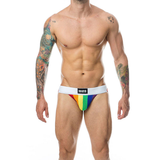 MOB - CALÇA CLASSIC JOCK STRIPE RAINBOW TAMANHO XL
