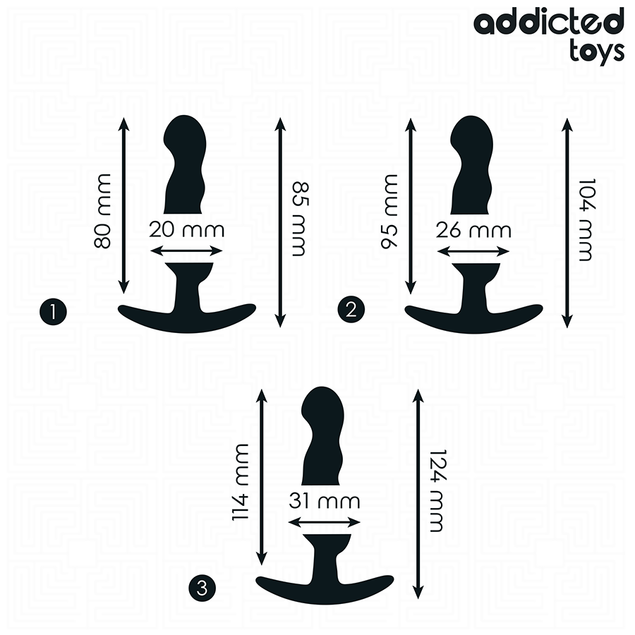ADDICTED TOYS - CONJUNTO DE 3 PLUG ANAL MODELO 1