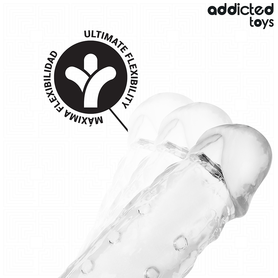 ADDICTED TOYS - BAINHA DE PÊNIS TRANSPARENTE TAMANHO M 27 CM