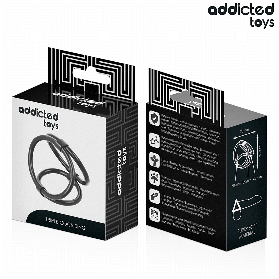 ADDICTED TOYS - ANEL TRIPLO PARA O PÊNIS