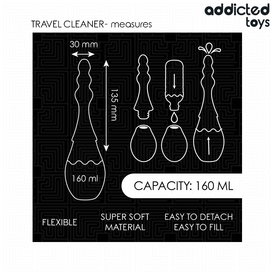 ADDICTED TOYS - LIMPADOR DE VIAGEM MODELO 4