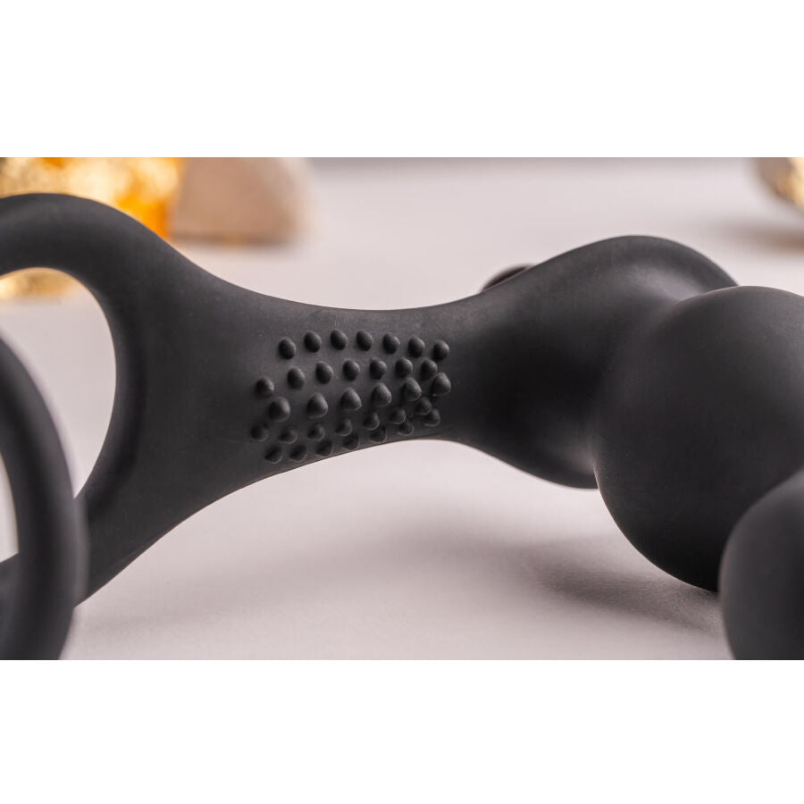 ROCKS-OFF - PLUG ANAL RO-ZEN RRO COM ANEL VIBRATÓRIO PARA PÊNIS PRETO