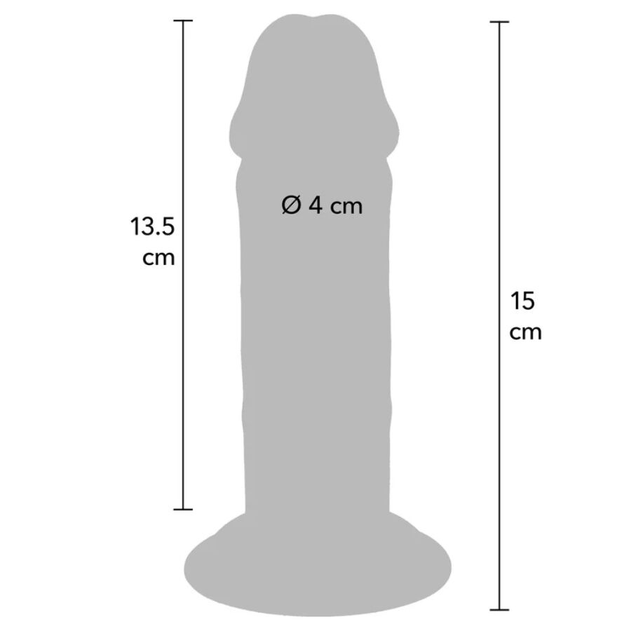 GET REAL - PÊNIS DE TPE DELUXE DE DUPLA DENSIDADE E ESPESSURA, 15 CM