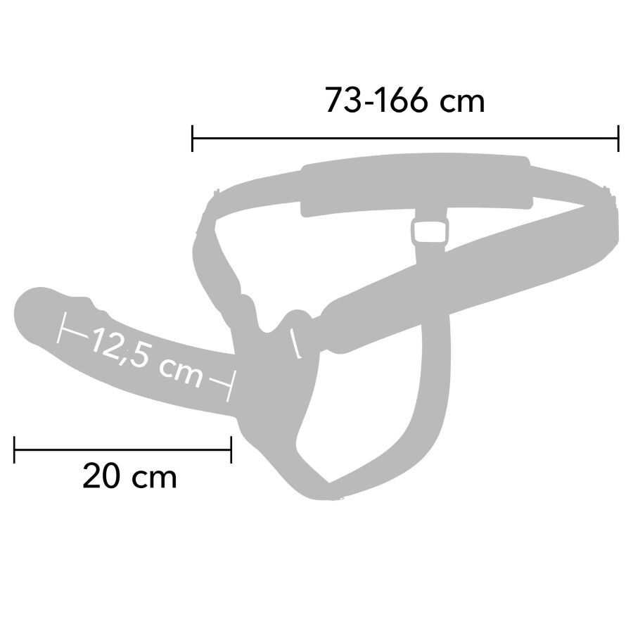 HIDDEN DESIRE - INFERNO MANGA PENIANA VIBRATÓRIA COM STRAP-ON 20 CM