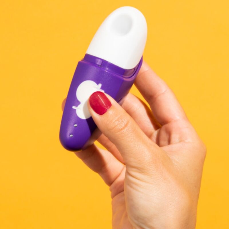 ROMP - FREE ESTIMULADOR CLITORIAL GRÁTIS COM TAMPA, 10 NÍVEIS, RECARREGÁVEL, ROXO