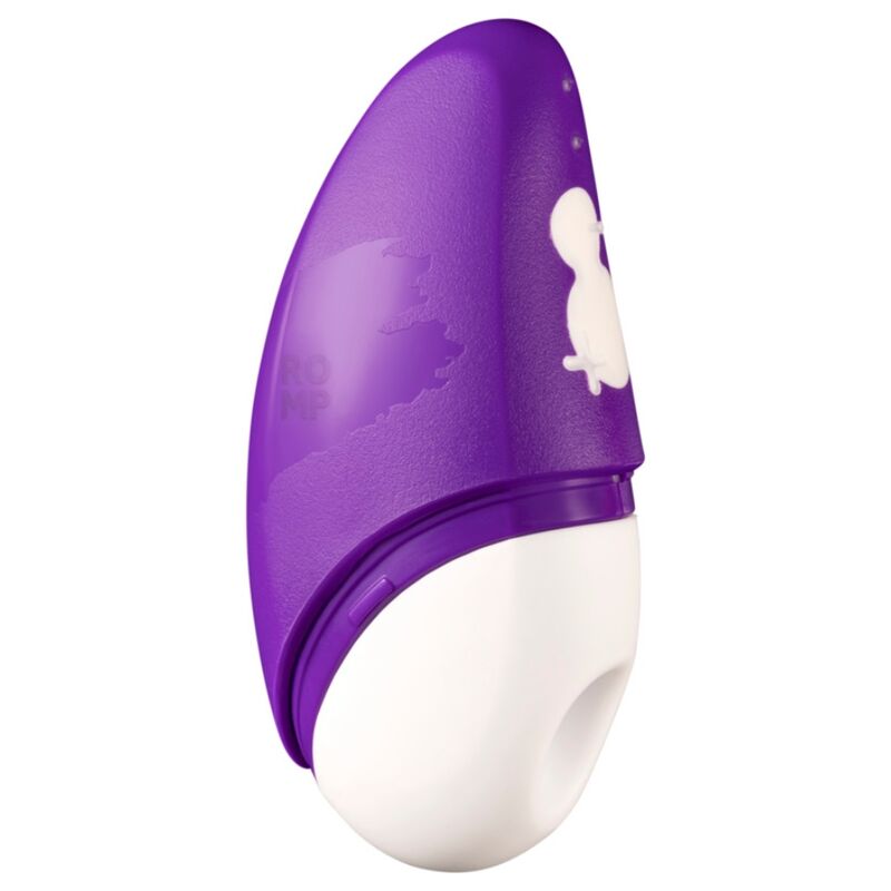 ROMP - FREE ESTIMULADOR CLITORIAL GRÁTIS COM TAMPA, 10 NÍVEIS, RECARREGÁVEL, ROXO