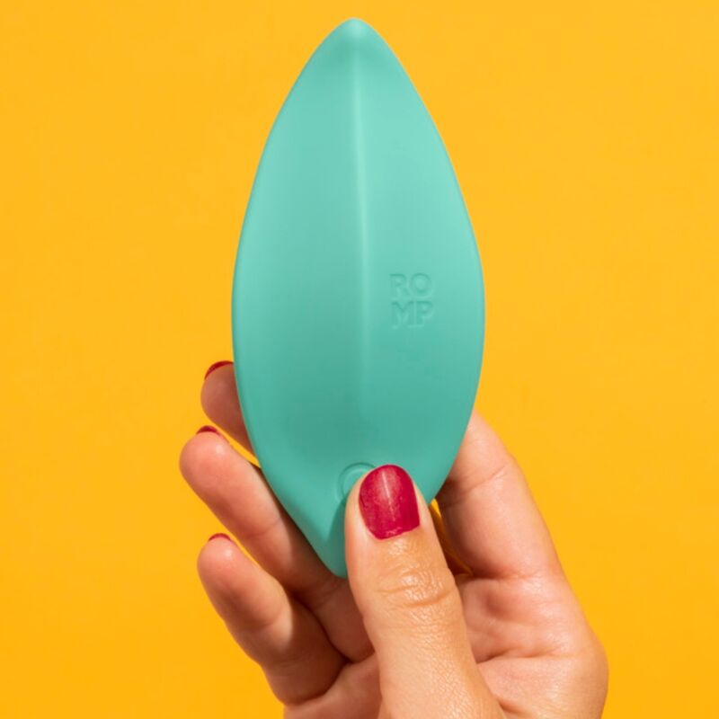 ROMP - WAVE VIBRADOR DE ONDAS, ESTIMULADOR CLITORIANO, FORMATO ERGONÔMICO, VERDE-ÁGUA