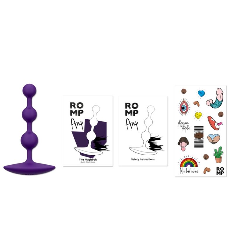ROMP - AMP CONTAS ANAL DE SILICONE FLEXÍVEIS ROXAS 12,5 CM ROXAS